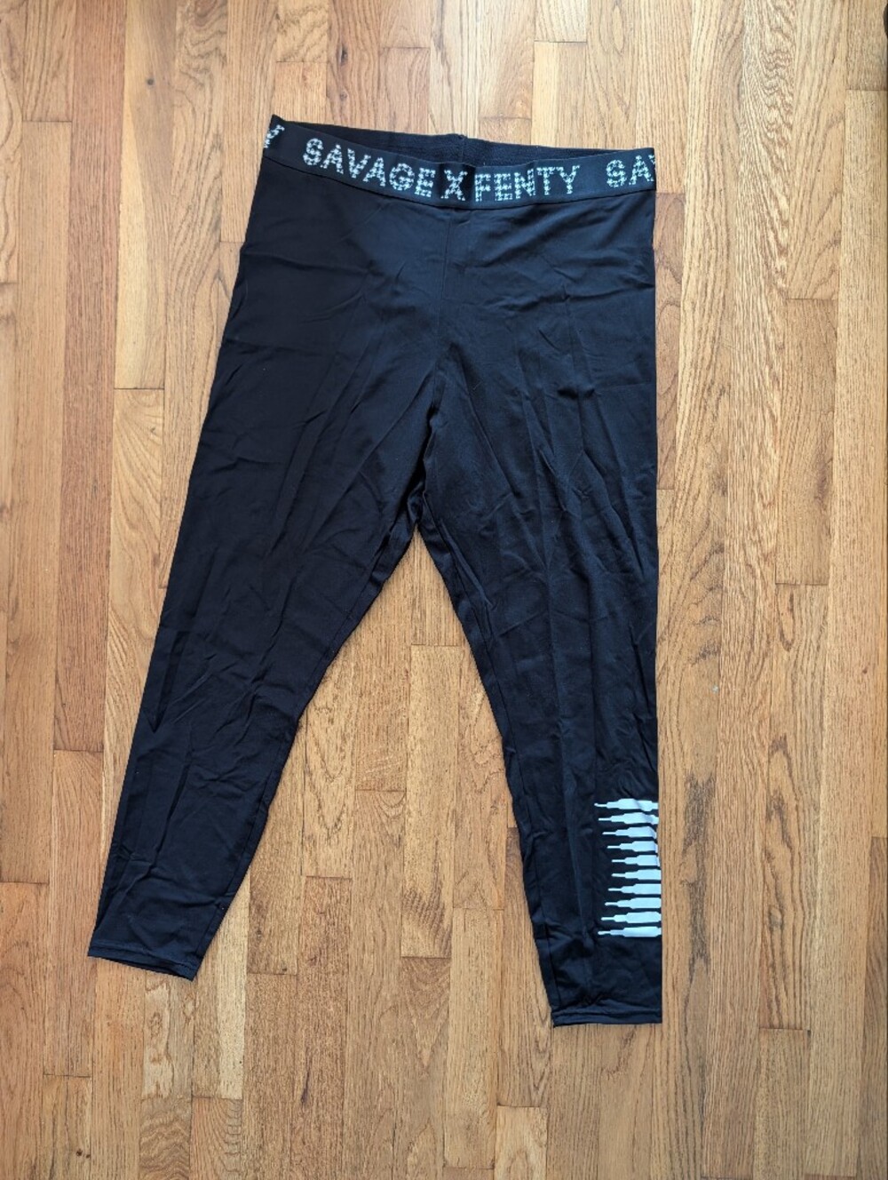 Savage X Fenty Black Leggings 3X NWT Chevron